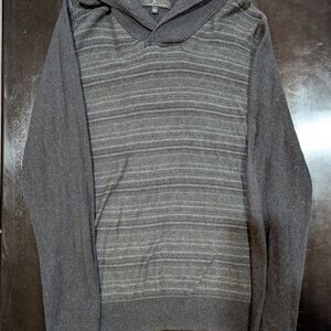 Marc Anthony Charcoal and Gray V-Neck Sweater